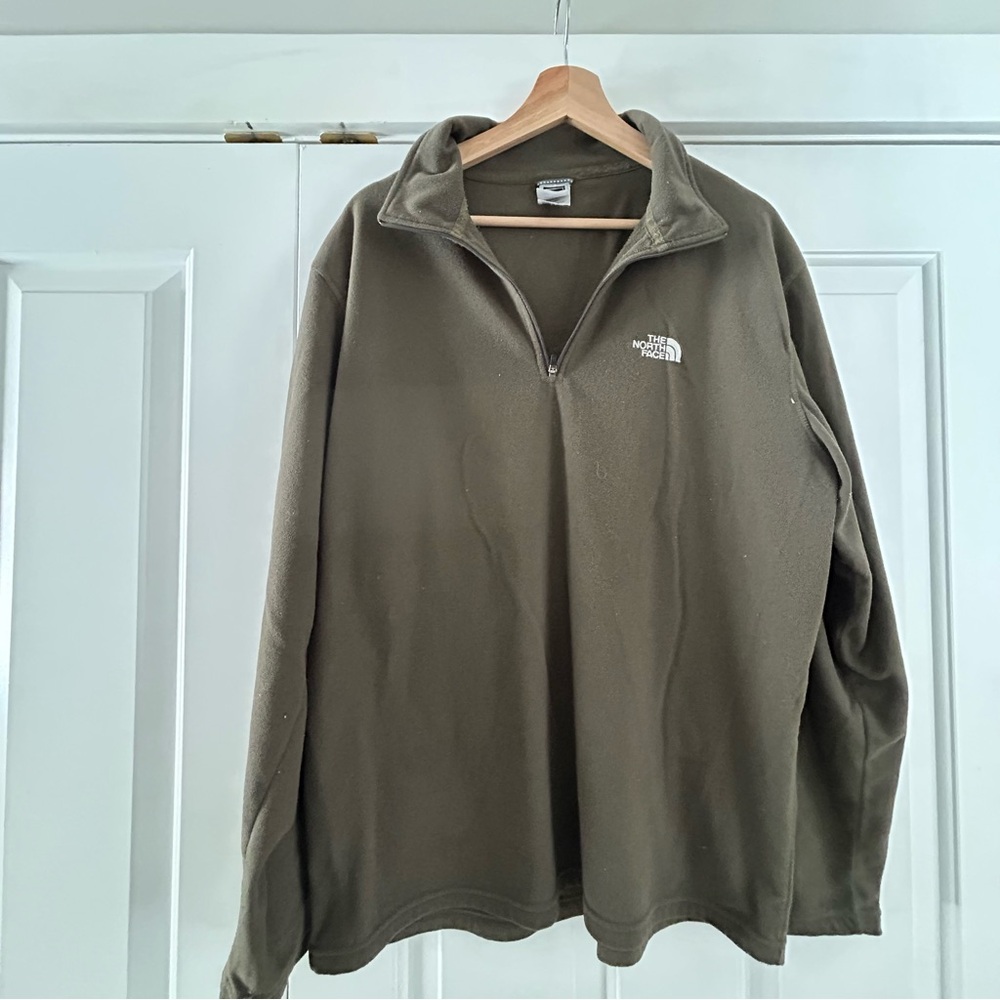 The North Face Men's Khaki Zip-Up Sweater